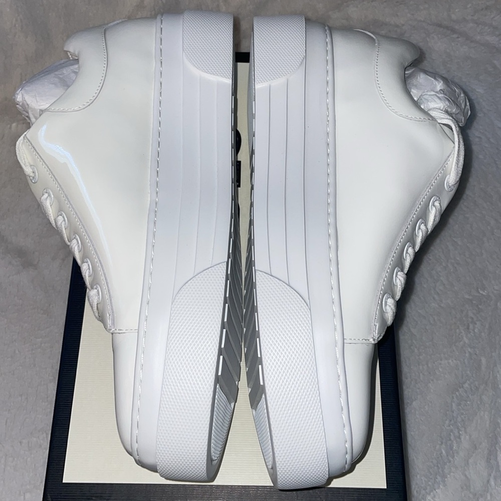 NWT J/SLIDES AMANDA PATENT Leather White Sneaker - Picture 10 of 13